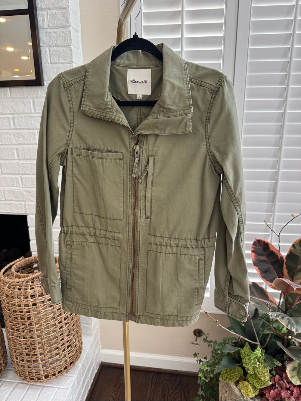 Madewell Olive Green Fleet Jacket